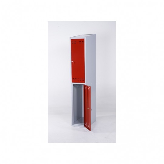 Clothing cabinet, 2 doors, Red/Grey