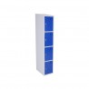 Storage locker, 4 compartments, Blue/Grey