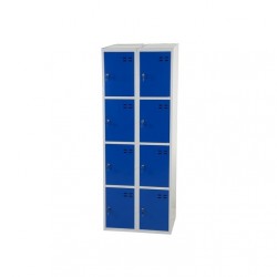 Storage locker, 8 compartments, Blue/Grey