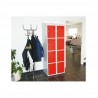 Storage locker, 8 compartments, Red/Grey